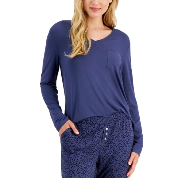 Alfani Intimates & Sleepwear Alfani Essentials Longsleeve Blue